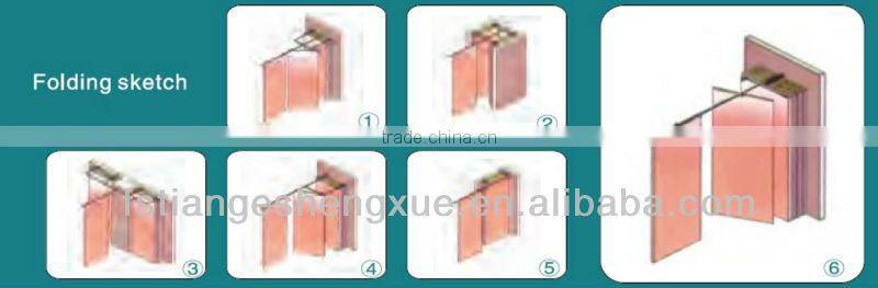 Multifunctional room soundproof folding wooden parttion wall