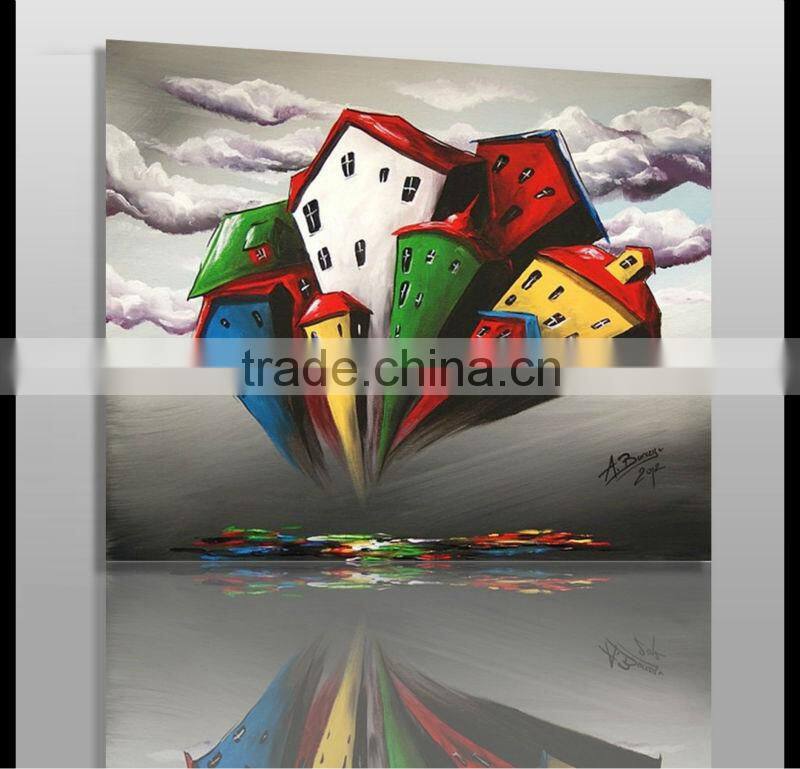 abstract sky huose oil painting on canvas for living room new design