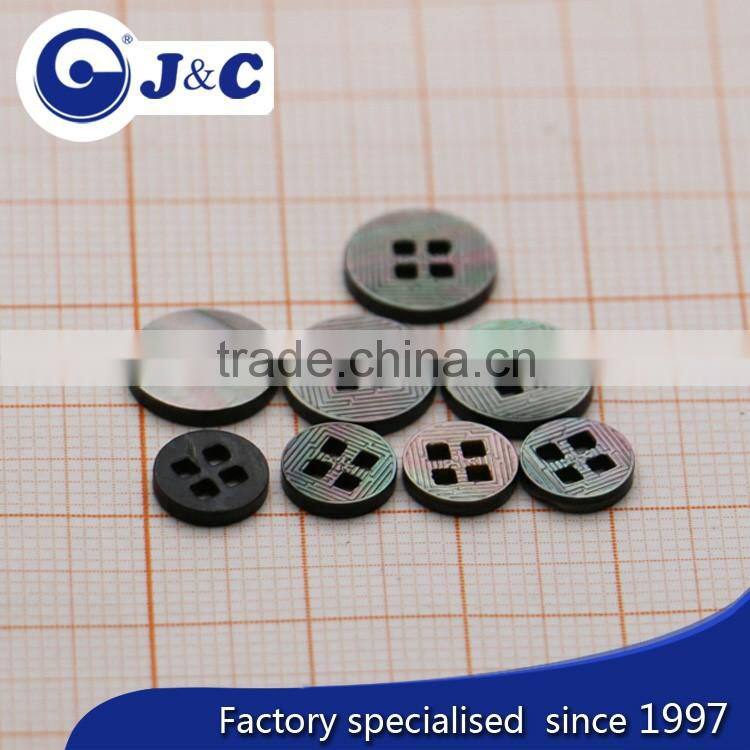 black MOP shell buttons, mother of pearl shell buttons with square holes