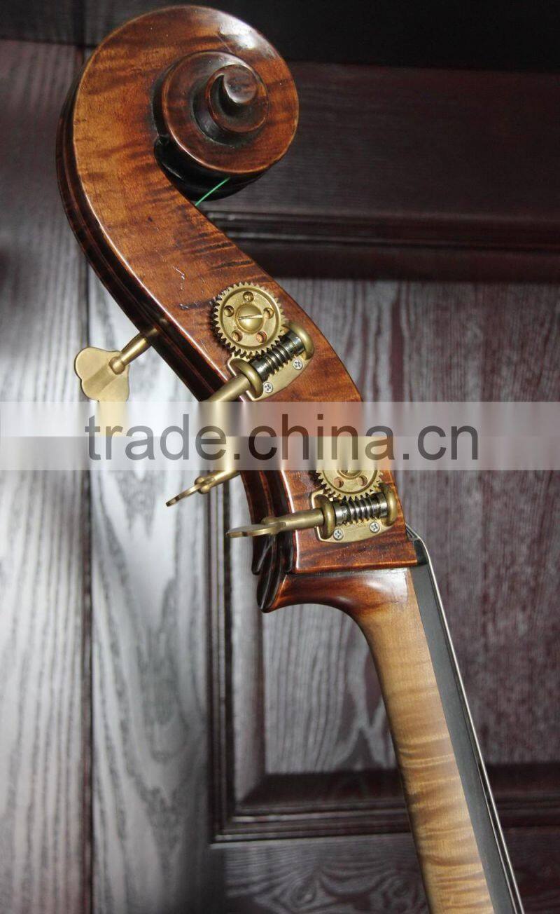Violin corner fully carved antique varnished double bass