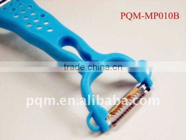 Double blade pratical blue vegetable peeler 010B