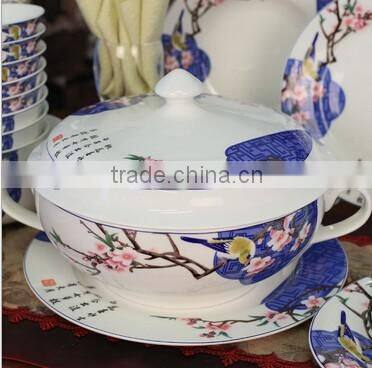 56 pcs hexagon ceramic flat dinner plate