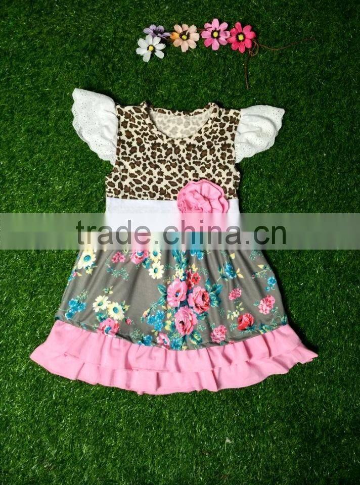 wholesale children girls dress sleeveless children clothing set slip dress ostrich pattern cool summer girls dress