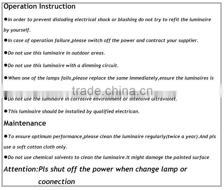 high quality new design warm cool 3years warranty IP65 decorative fluorescent light covers