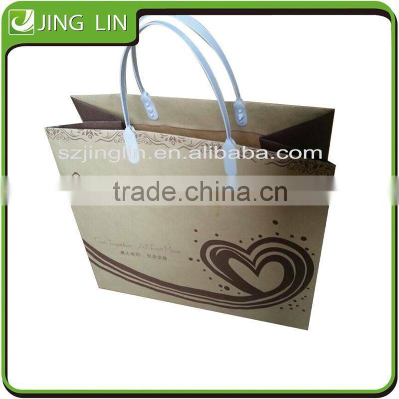 25kg brown kraft paper bag making with rope handle