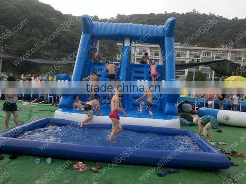 water slide with water pool water game
