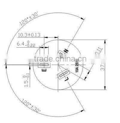 3 Pins China eu ac power plug