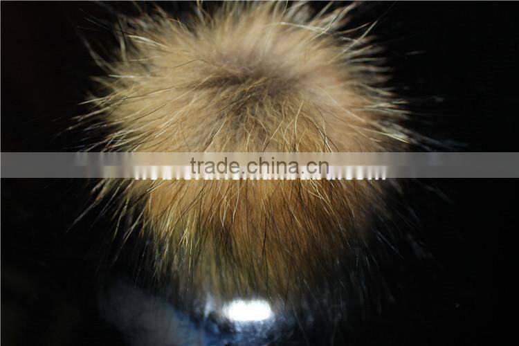 Soft Raccoon Fur Ball Real Fur Pompom 11 CM For Hat Cap Beanies Fur Ball