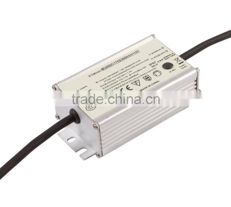 constant current dimmable led driver 60w/36v
