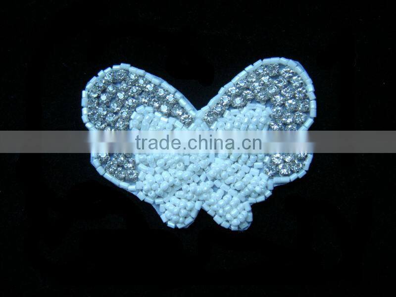 Flower shape rhinestones applique for clothes