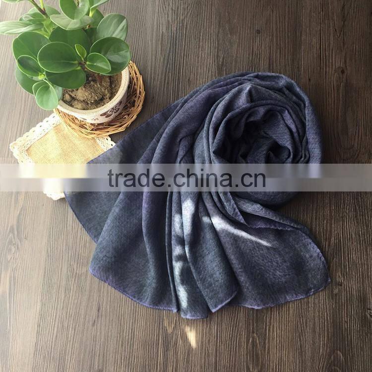 100CMX210CM Large Long Plain Cotton Linen Muslim Women Hijab Shawl