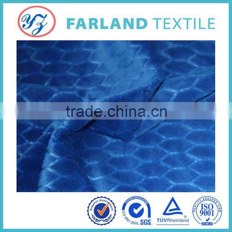 Super soft embossed clinquant velvet fabric