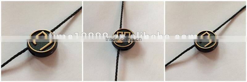 Fashional good quality plastic seal tag with logo string glue tag