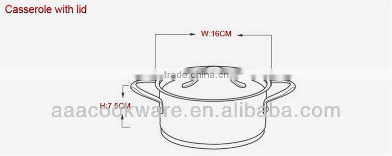 Bright High Temperature Coating Stainless Steel Casserole