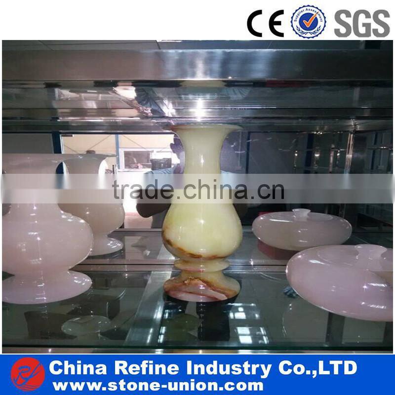 fashional green onyx flower vase