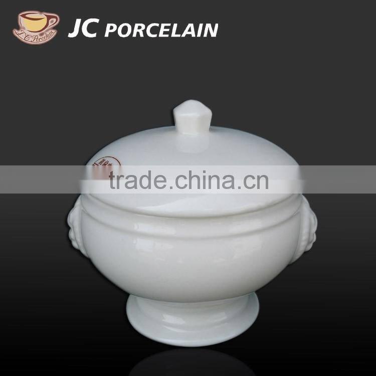 white ceramic porcelain soup tureen
