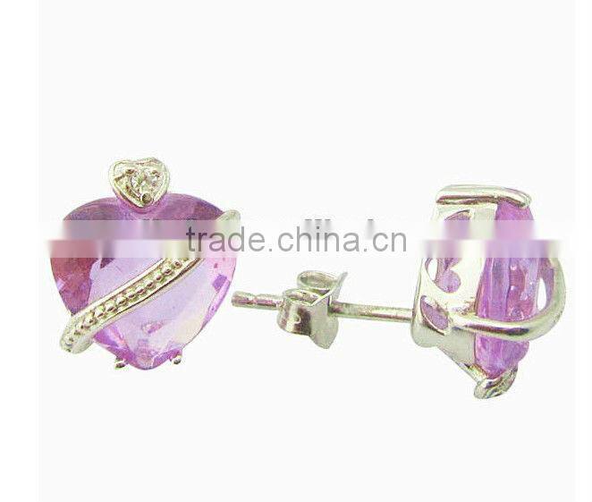 2014 fashion oval opal Exaggeration earring studs