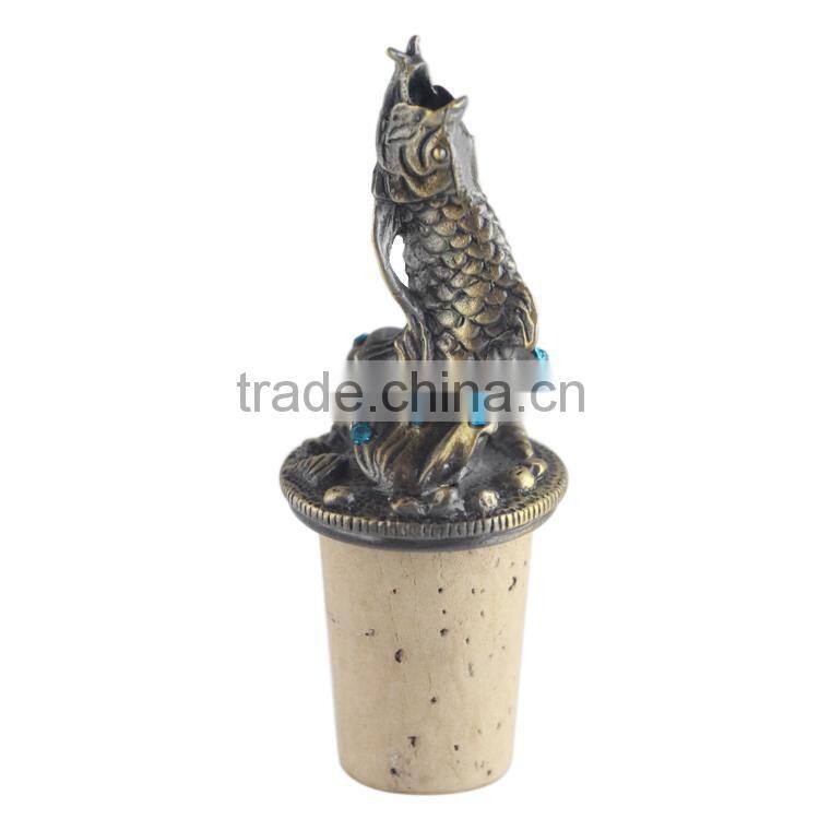 Zinc Alloy Fish Wine Stopper Ocean Life Wine Stopper