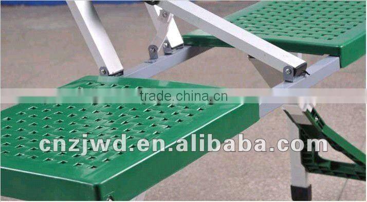 Green Plastic Camping/Picnic ABS/PP linked Table&chairs