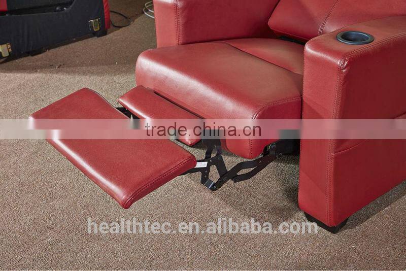 Luxury red home cinema sofa recliner chair