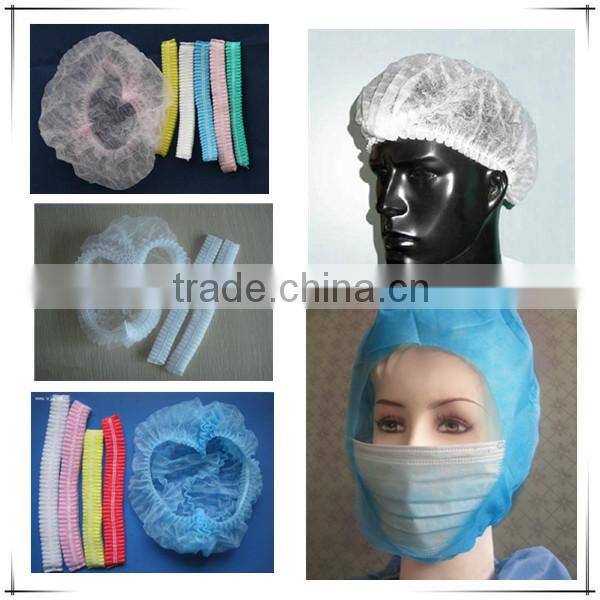 Disposable Non Woven Single or Double Elastic Bouffant Mob Surgical Cap