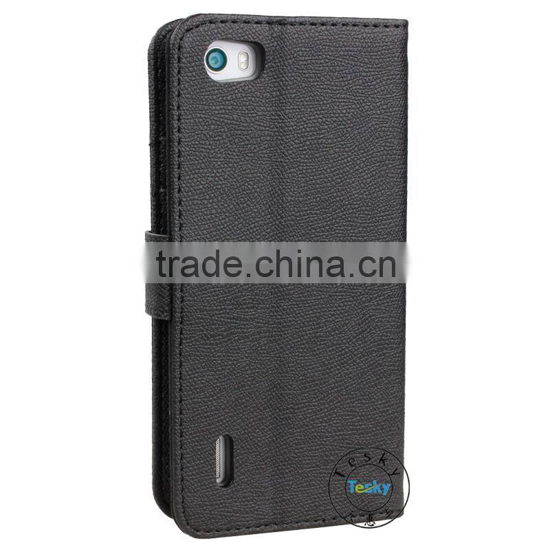 For HuaWei Honor 6 Case ,Book PU Leather Flip Cover Case For HuaWei Honor 6 Phone Case Wallet Black