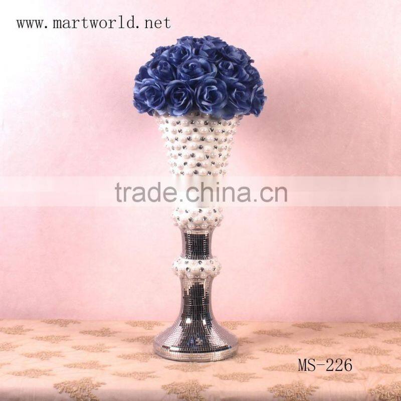 2016 Romatic glass fiber vases columns wedding decoration flower vase decorative wedding pillars wedding decoration(MS-226)