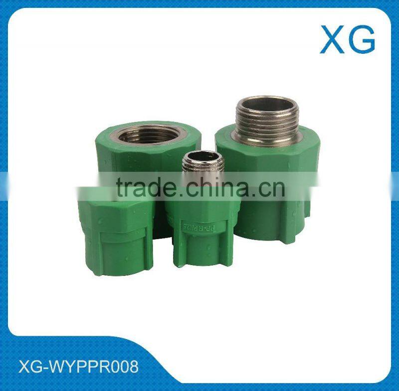 PPR male threaded coupling/plastic water pipe socket/male female stainless steel welding pipe socket/adapter/bushing