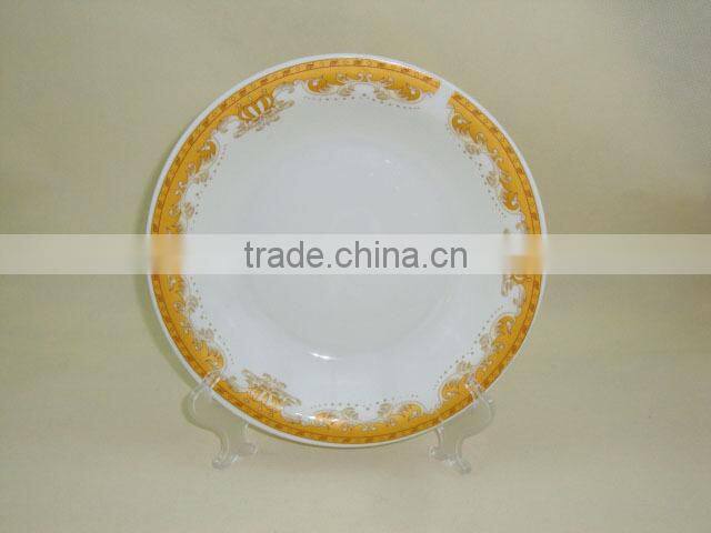 Cheap porcelain edge fold dinner plate for India and Africa market