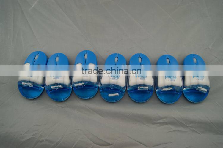 Computer Gift Wireless Liquid Aqua Mouse With Rechargeable Lithium Battery