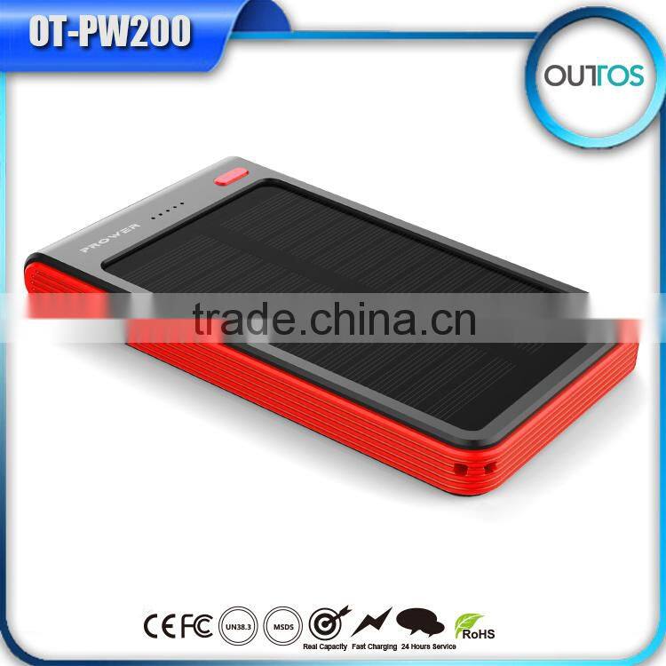 Wholesale solar cellphone charger, 6000mah solar power bank