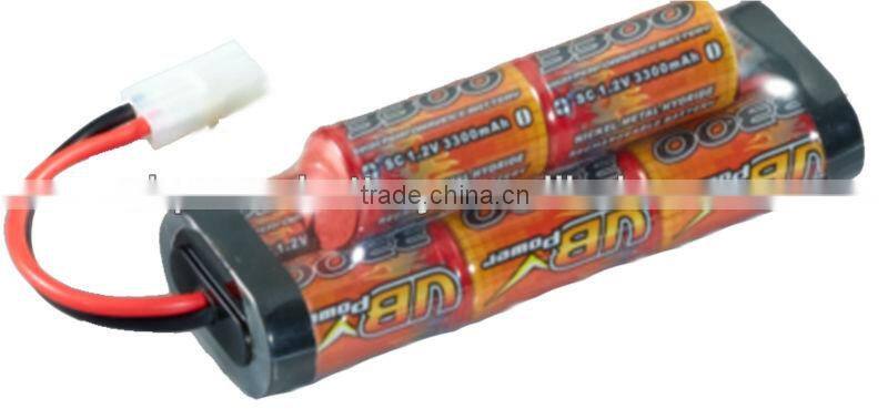 NiMH battery SC 9.6V 3300mah hump battery pack for RC Car