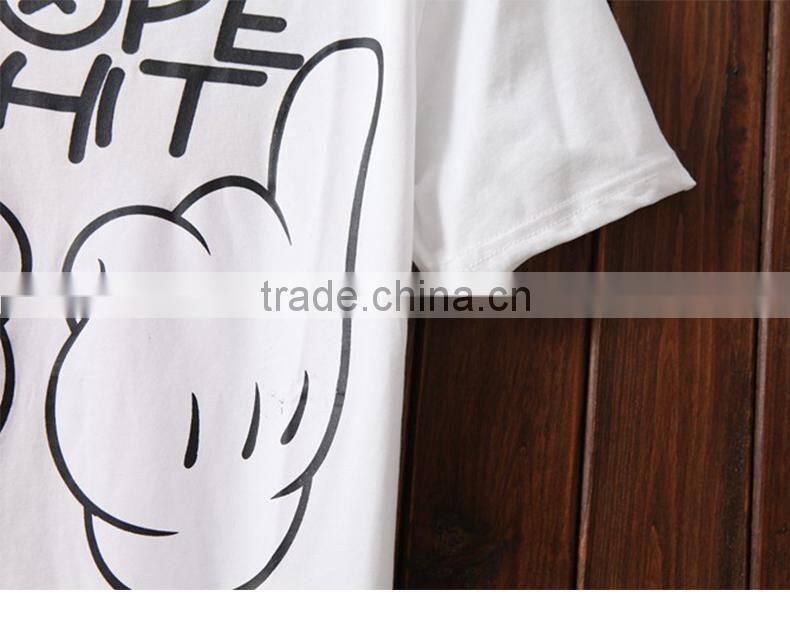 China wholesale breathable organic cotton fancy printed teen girl t shirt
