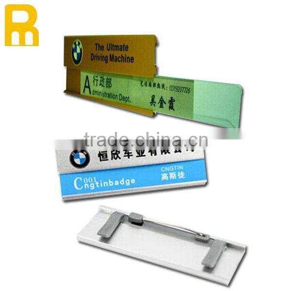 2014 hot sell new products custom logo metal name badge clip