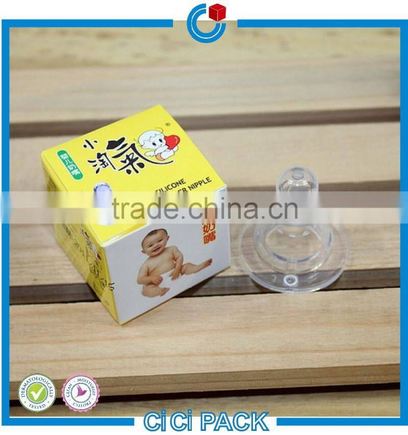 newest cosmetic paper packing nipple box package for baby product