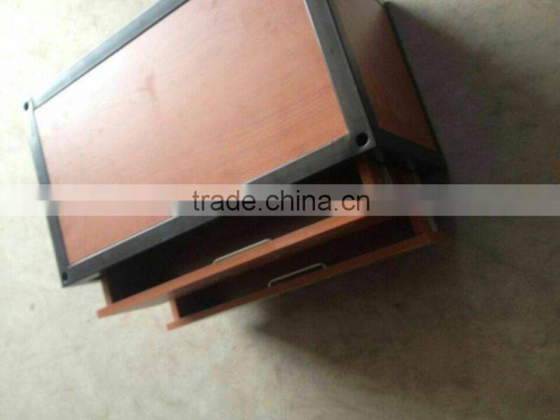 steel wood combination pre- assembled dormitory storage cabinet
