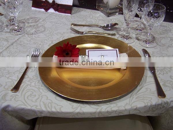 Plastic decorative wedding plate charger