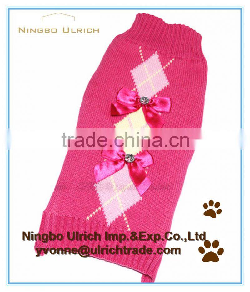 M50 acrylic knit fashion christmas applique deer dog sweater