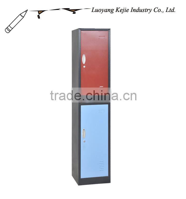 Knock Down Metal 2 Tier Gym Locker/Double Door Storage Locker