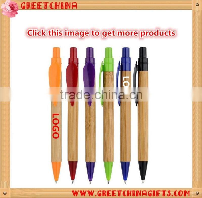 Cheap Custom advertising ballpoint bamboo pen