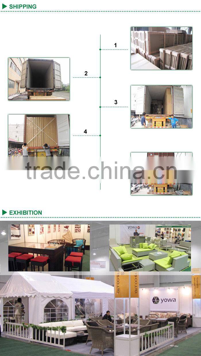 Waterproof rattan sofa set with cushion