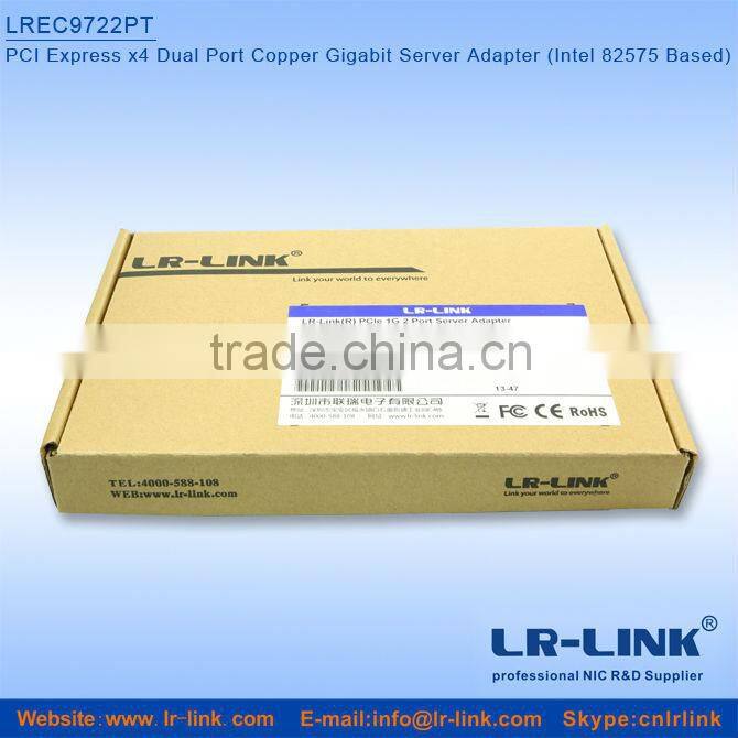 LR-LINK LREC9722PT Intel 82575 PCI-Ex4 10/100/1000Mbps Dual Port Server network Adapter NIC