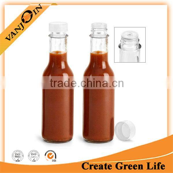 Flint Glass 5oz Shrink Band Bottle
