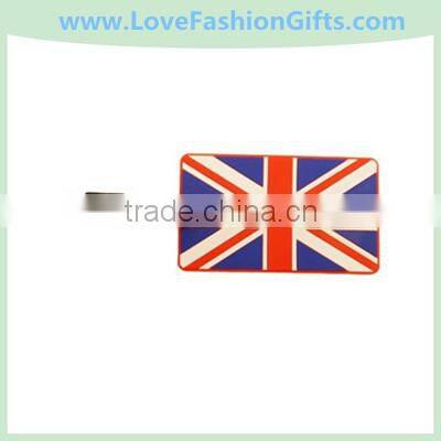Leather Union Jack Luggage Tag
