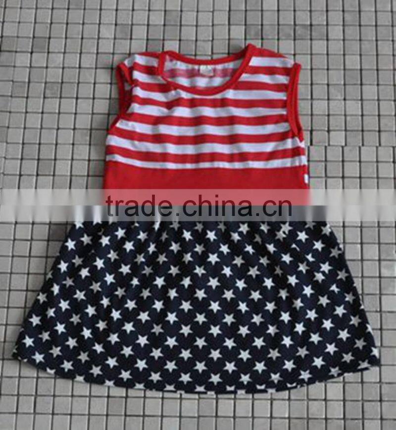 fashion little girl summer polka dot chevron cotton girls Halloween dress