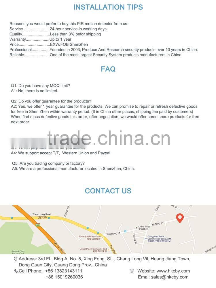 High Quality Outdoor PIR Motion Sensor For Security Alarm With Pet Immunity ALF-P806T