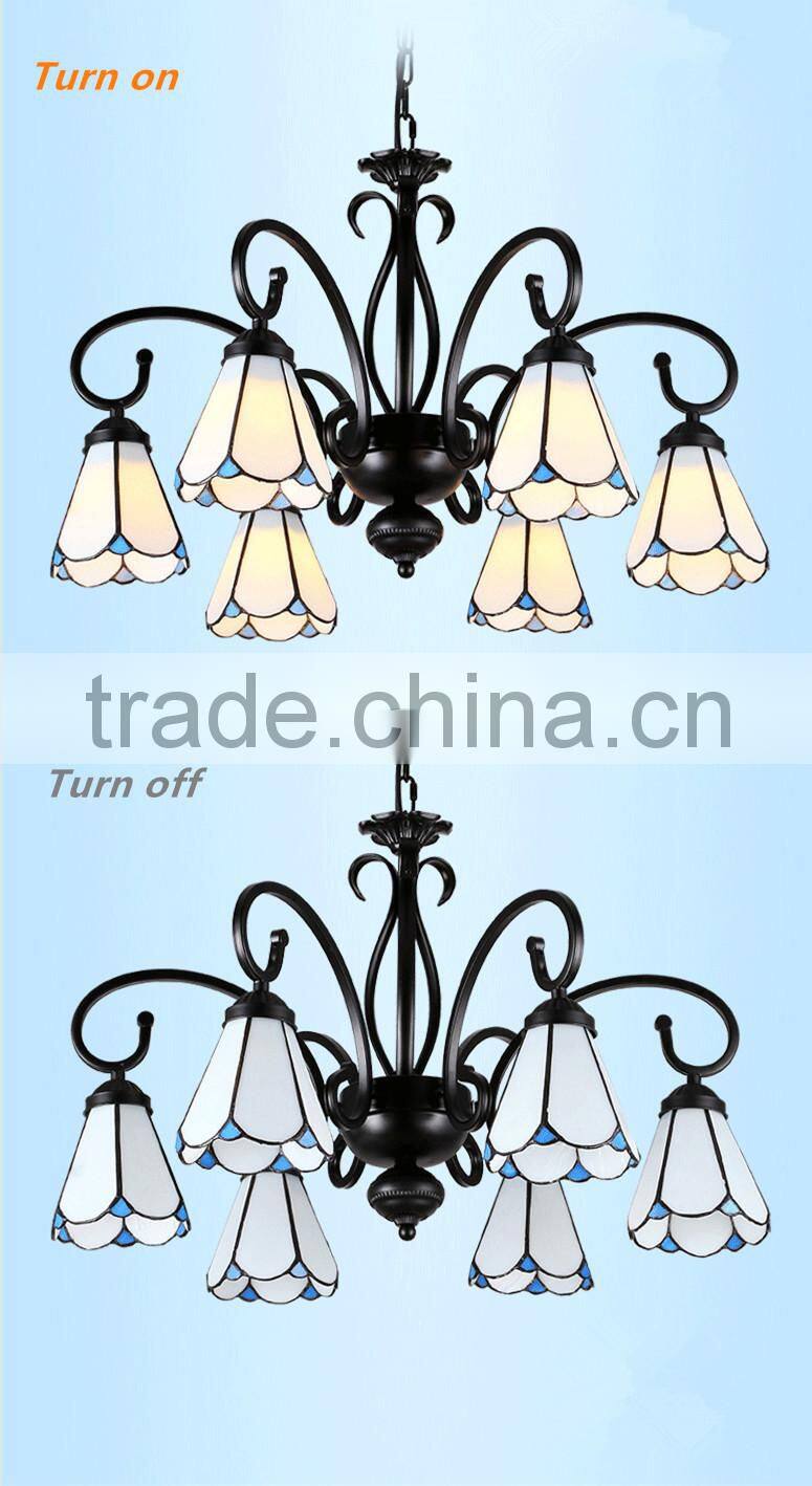 European MED Style Black Iron chandelier light