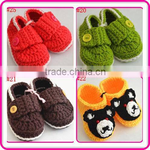 crochet knitting baby shoes for 0-12 month baby