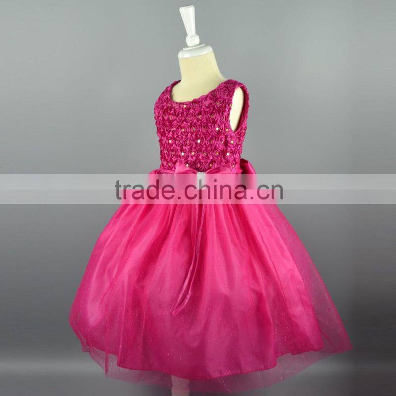 New Fashion Designer One Piece Party Lace Sleeveless Baby Dress Pictures Girl Dresses With Flower Wedding