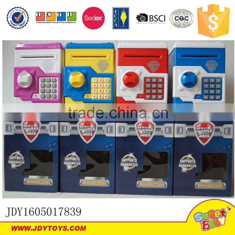 2016 promotional gift items piggy bank for kids atm bank money saving box toy